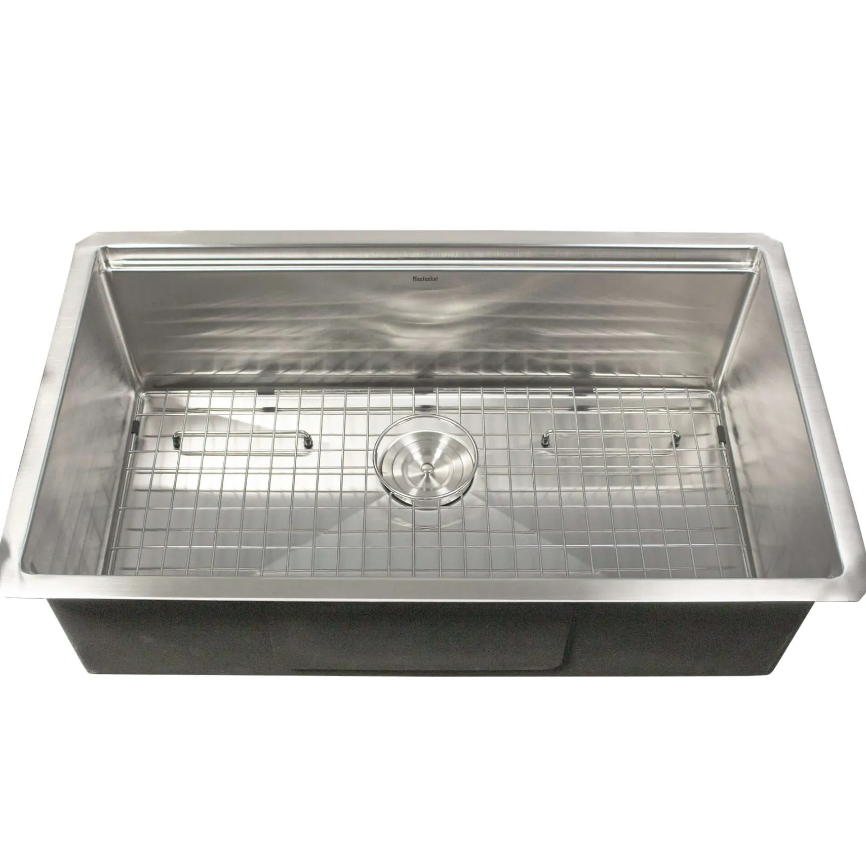 Nantucket Sinks All Weather 32" Undermount 316 Marine Grade Stainless Steel Kitchen Sink with Accessories, 16 Gauge, AW-PS-3219-16
