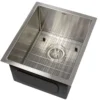 Nantucket Sinks All Weather 15" Undermount 316 Marine Grade Stainless Steel Kitchen Sink with Accessories, 16 Gauge, AW1518-16
