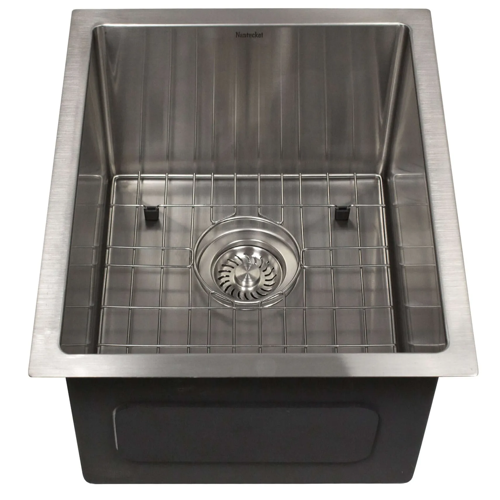 Nantucket Sinks All Weather 15" Undermount 316 Marine Grade Stainless Steel Kitchen Sink with Accessories, 16 Gauge, AW1518-16