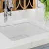 Nantucket Sinks Cape 18" Dual Mount Fireclay Kitchen Sink, White, Wellfleet-1818W