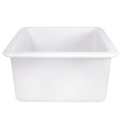 Nantucket Sinks Cape 18" Dual Mount Fireclay Kitchen Sink, White, Wellfleet-1818W