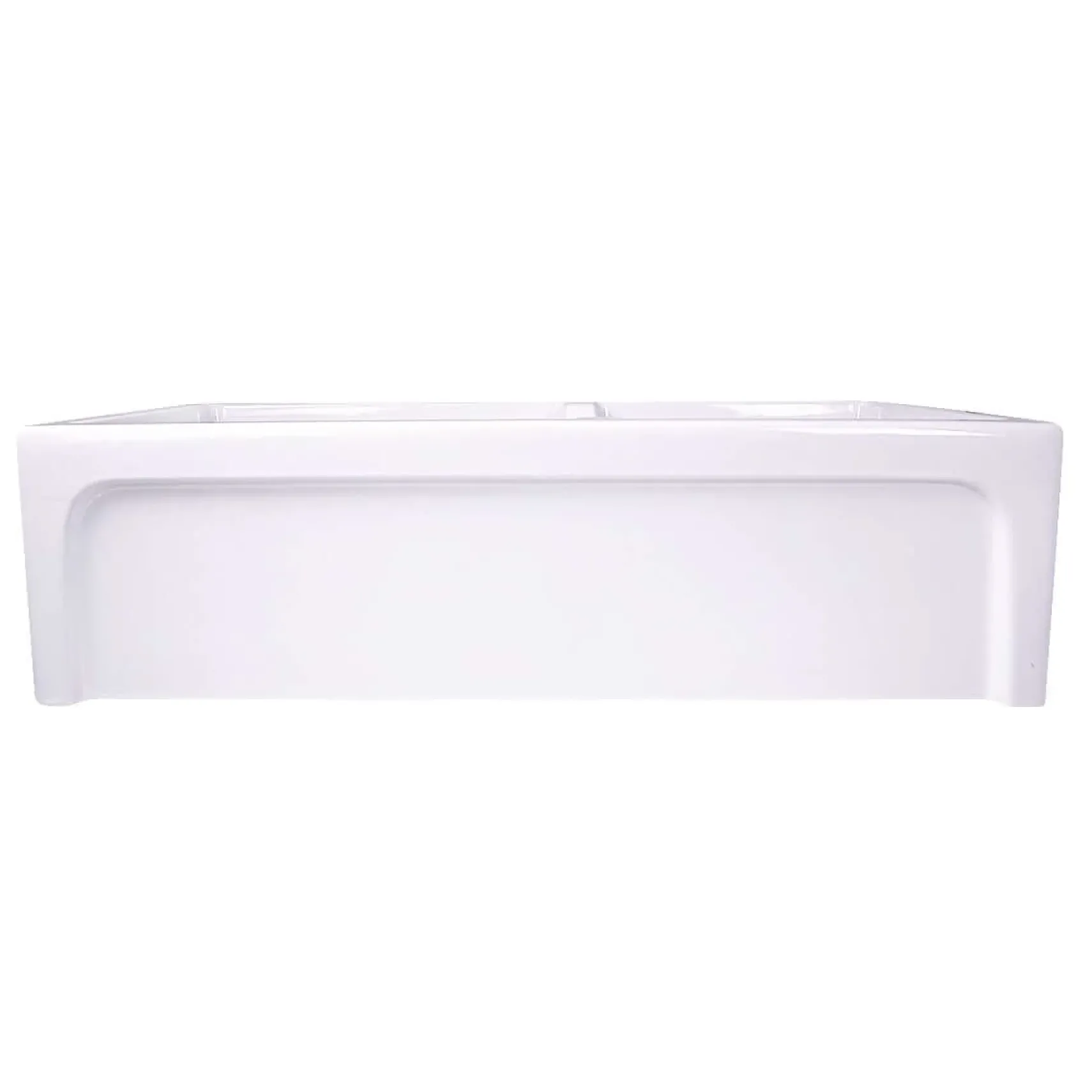 Nantucket Sinks Cape 36" Fireclay Farmhouse Sink, 60/40 Double Bowl, White, Hyannis-36-DBL
