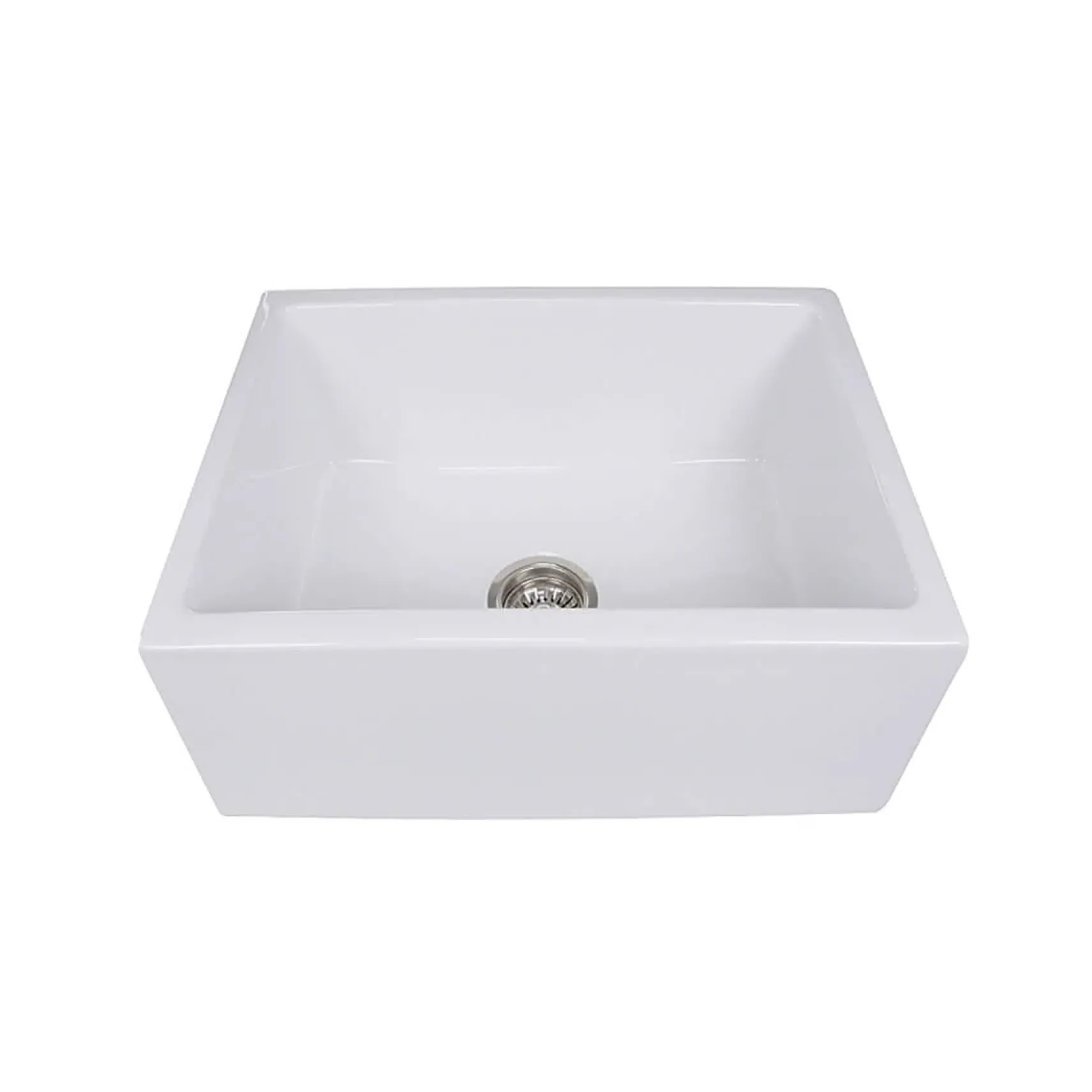 Nantucket Sinks Cape 24" Fireclay Farmhouse Sink, White, Hyannis-24