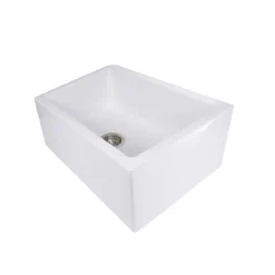 Nantucket Sinks Cape 24" Fireclay Farmhouse Sink, White, Hyannis-24