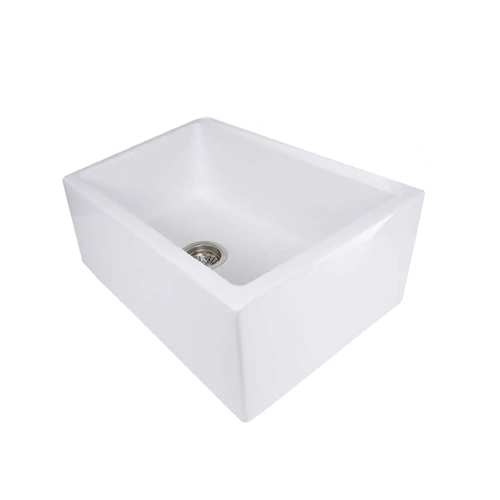 Nantucket Sinks Cape 24" Fireclay Farmhouse Sink, White, Hyannis-24