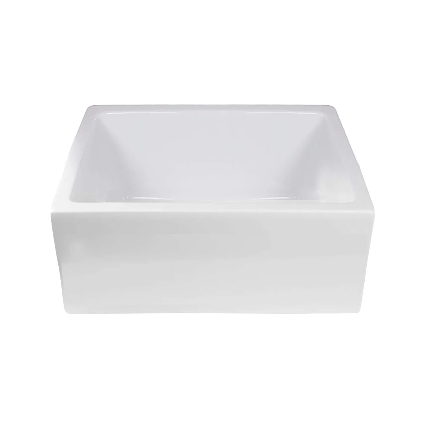 Nantucket Sinks Cape 24" Fireclay Farmhouse Sink, White, Hyannis-24
