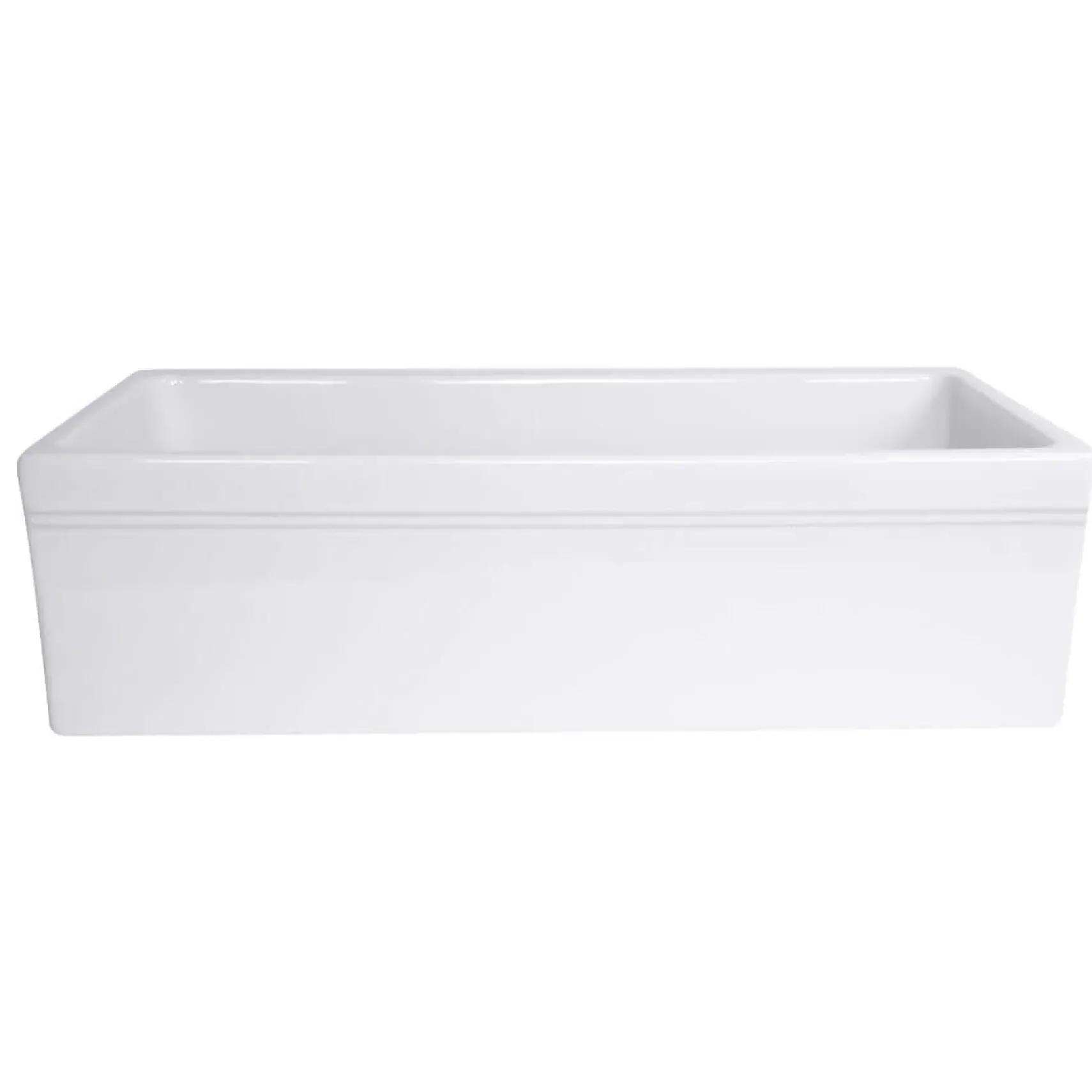 Nantucket Sinks Cape 36" Fireclay Farmhouse Sink, White, Yarmouth-36W