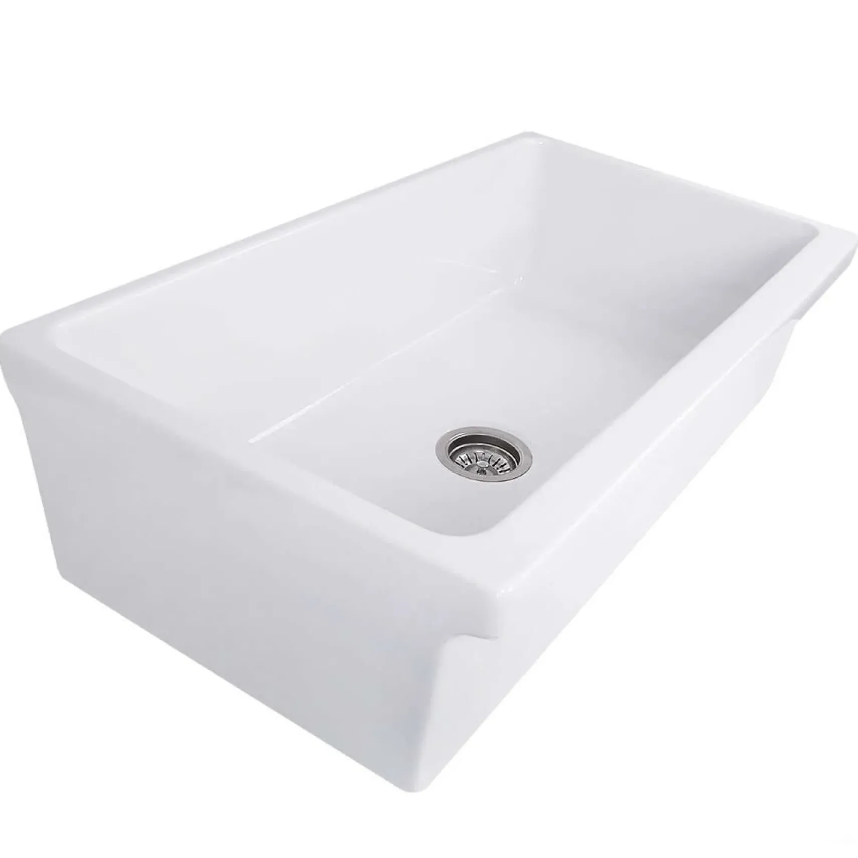Nantucket Sinks Cape 36" Fireclay Farmhouse Sink, White, Yarmouth-36W