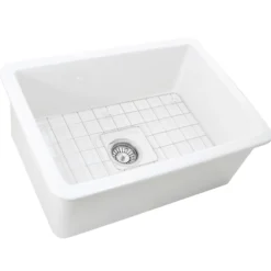 Nantucket Sinks Cape 27" Fireclay Kitchen Sink, White, Wellfleet-2719W