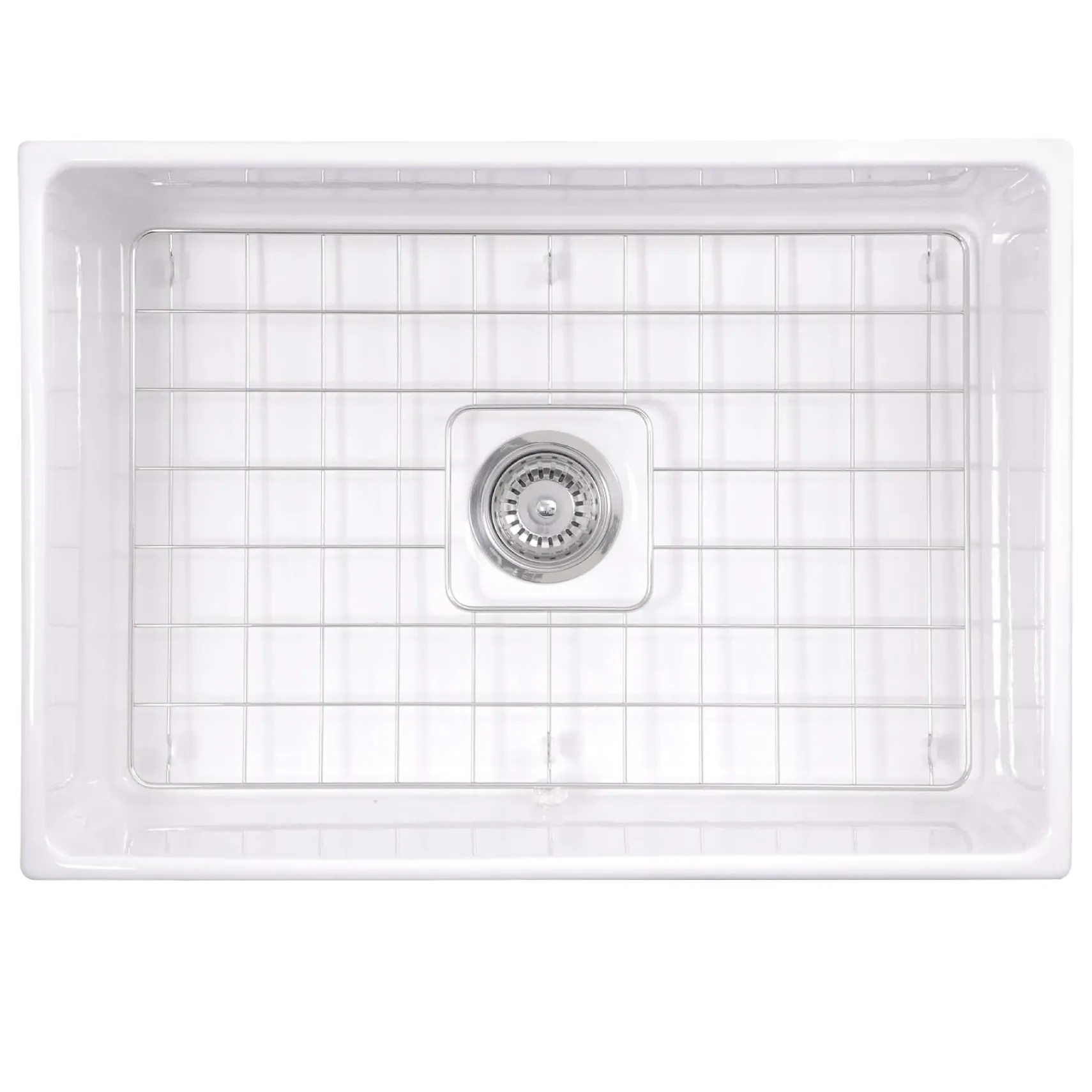 Nantucket Sinks Cape 27" Fireclay Farmhouse Sink, White, T-FCFS27