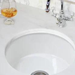 Nantucket Sinks Cape 18" Fireclay Kitchen Sink, White, Hyannis-18