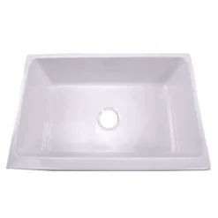 Nantucket Sinks Cape 30" Fireclay Farmhouse Sink, White, WH3018FCL