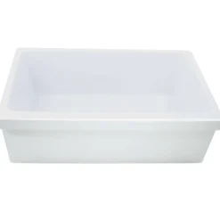 Nantucket Sinks Cape 30" Fireclay Farmhouse Sink, White, WHFCDL30