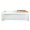 Nantucket Sinks Cape 30" Fireclay Workstation Farmhouse Sink, White, Dennis30SG
