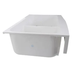 Nantucket Sinks Glacierstone 31" Retrofit Double Bowl Farmhouse Sink, White, NS-GSEZA32D