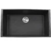 Nantucket Sinks Plymouth 33" Granite Composite Kitchen Sink, Black, PR3320-BL-UM
