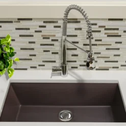 Nantucket Sinks Plymouth 33" Granite Composite Kitchen Sink, Brown, PR3320-BR-UM