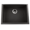 Nantucket Sinks Plymouth 24" Granite Composite Kitchen Sink, Black, PR2418-BL