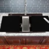 Nantucket Sinks Plymouth 34" Granite Composite Kitchen Sink, 50/50 Double Bowl, Brown, PR3420PS-BR
