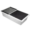 Nantucket Sinks Plymouth 34" Undermount Granite Composite Workstation Kitchen Sink with Accessories, White, PR3419-W-UM