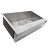 Nantucket Sinks Pro Series 33" 304 Stainless Steel Retrofit Farmhouse Sink with Accessories, EZApron33-9