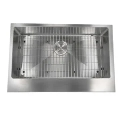 Nantucket Sinks Pro Series 33" 304 Stainless Steel Retrofit Farmhouse Sink with Accessories, EZApron33-9