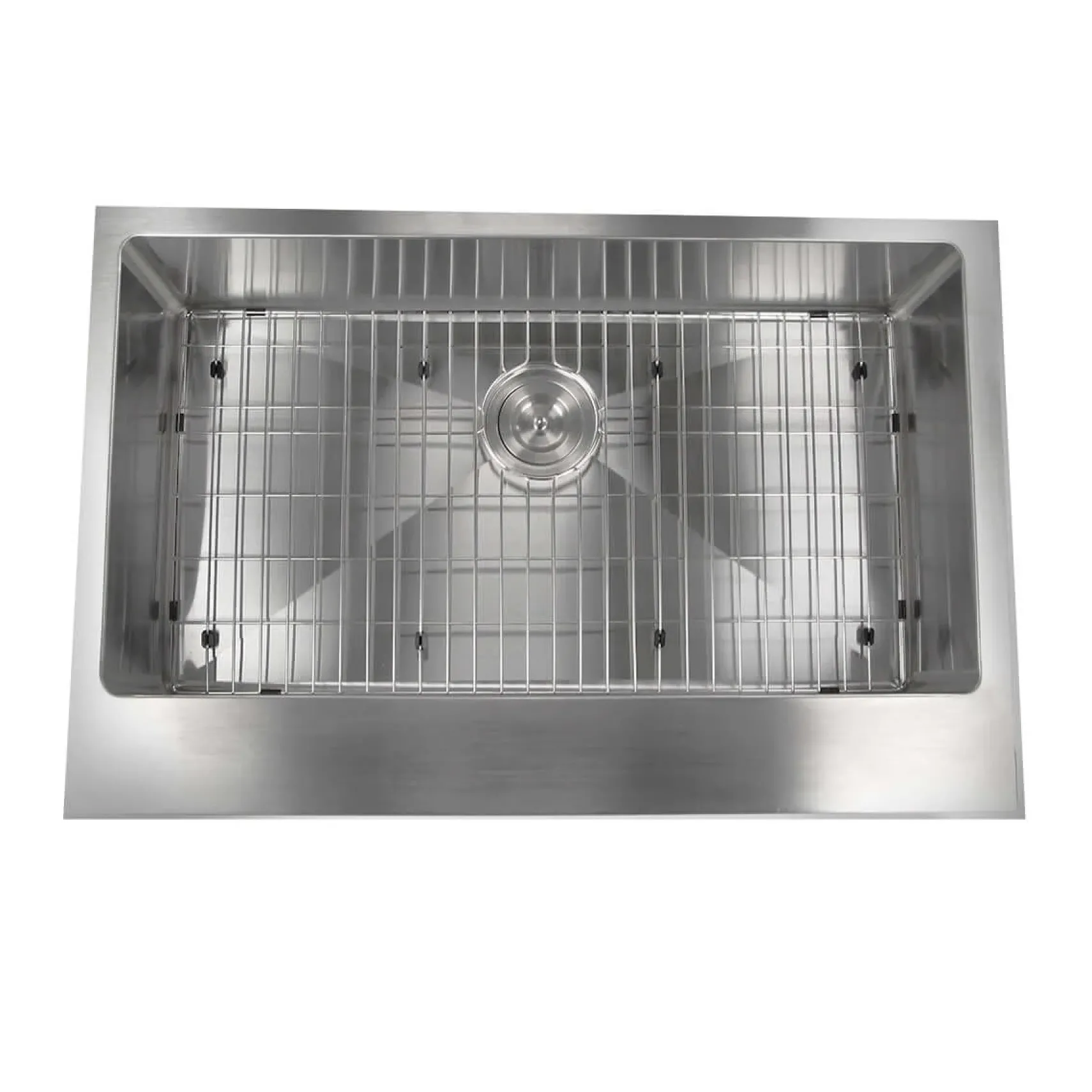 Nantucket Sinks Pro Series 33" 304 Stainless Steel Retrofit Farmhouse Sink with Accessories, EZApron33-9