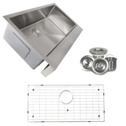 Nantucket Sinks Pro Series 33" Stainless Steel Retrofit Farmhouse Sink, 16 Gauge, EZApron33-5.5