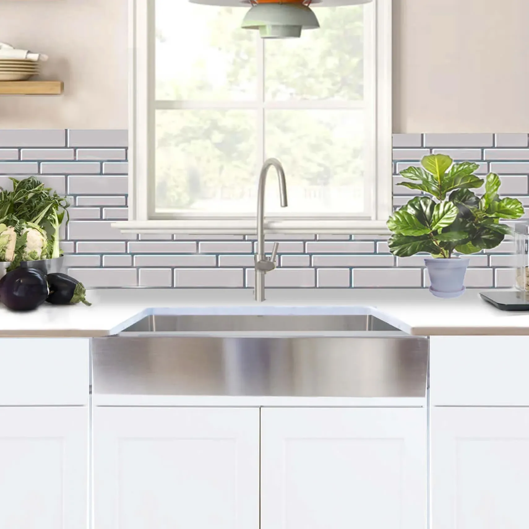 Nantucket Sinks Pro Series 33" Stainless Steel Retrofit Farmhouse Sink, 16 Gauge, EZApron33-5.5