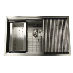Nantucket Sinks Pro Series 32" Stainless Steel Kitchen Sink, 16 Gauge, ZR-PS-3220-16