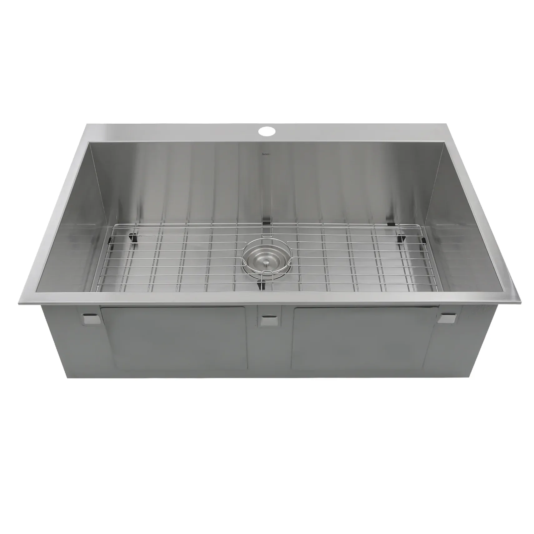 Nantucket Sinks Pro Series 33" Stainless Steel Kitchen Sink, 16 Gauge, ZR3322-S-16