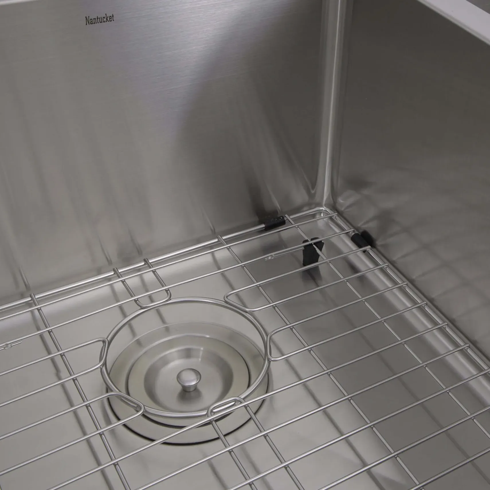 Nantucket Sinks Pro Series 33" Stainless Steel Farmhouse Sink, 16 Gauge, Double Bowl, APRON332210-DBL-SR