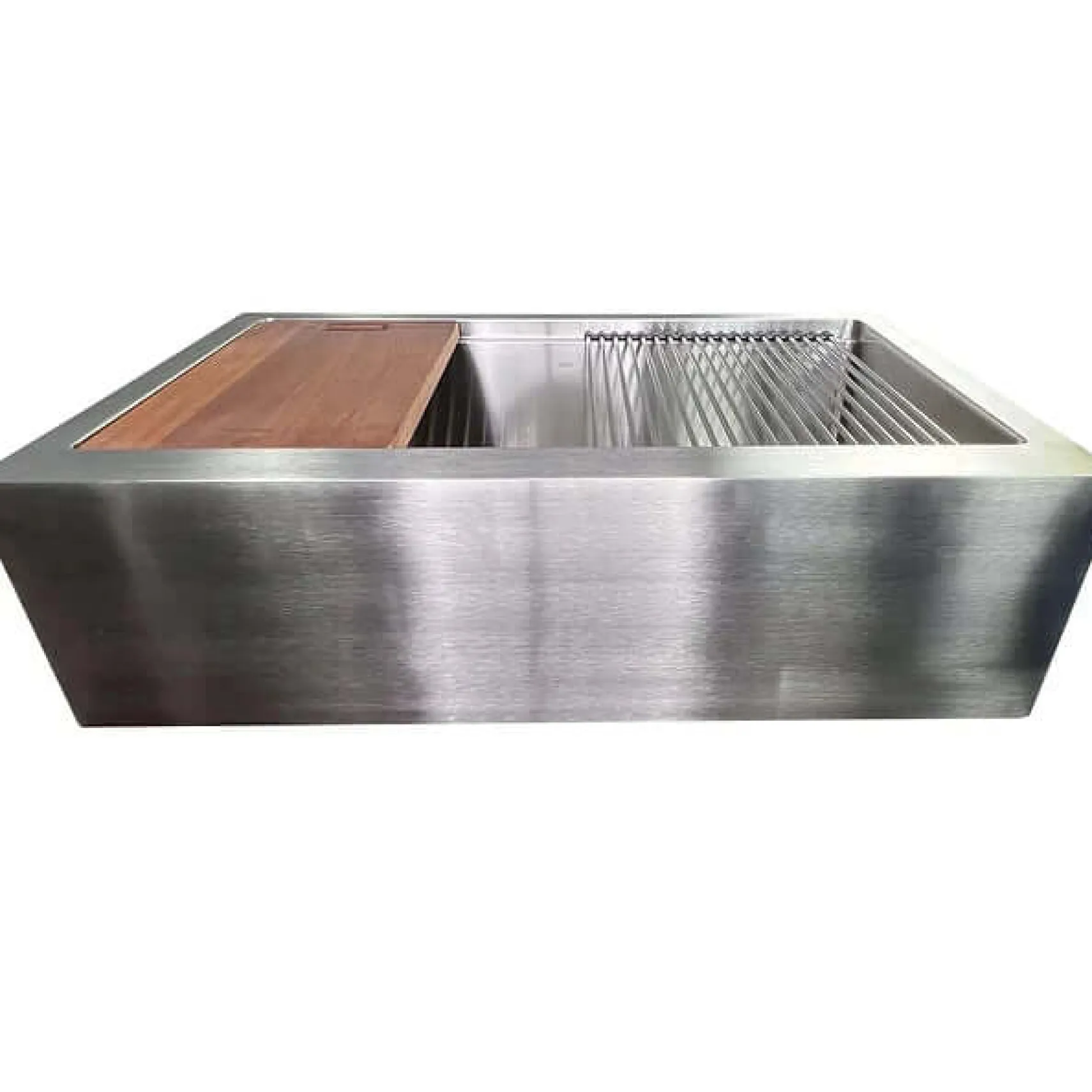 Nantucket Sinks Pro Series 33" 304 Stainless Steel Workstation Farmhouse Sink with Accessories, 16 Gauge, AP-PS-3221-16