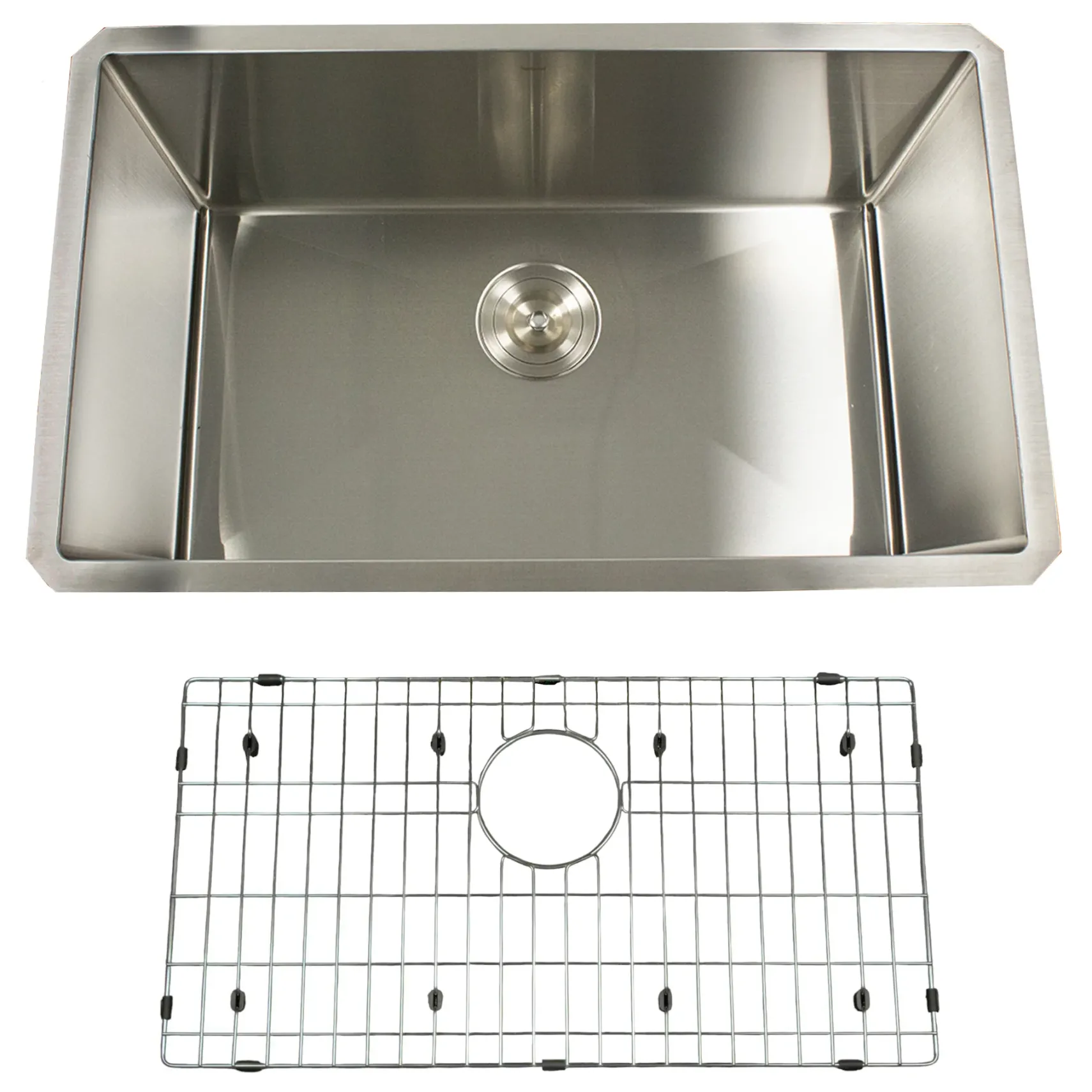 Nantucket Sinks Pro Series 30" Undermount 304 Stainless Steel Kitchen Sink, SR3018-12-16
