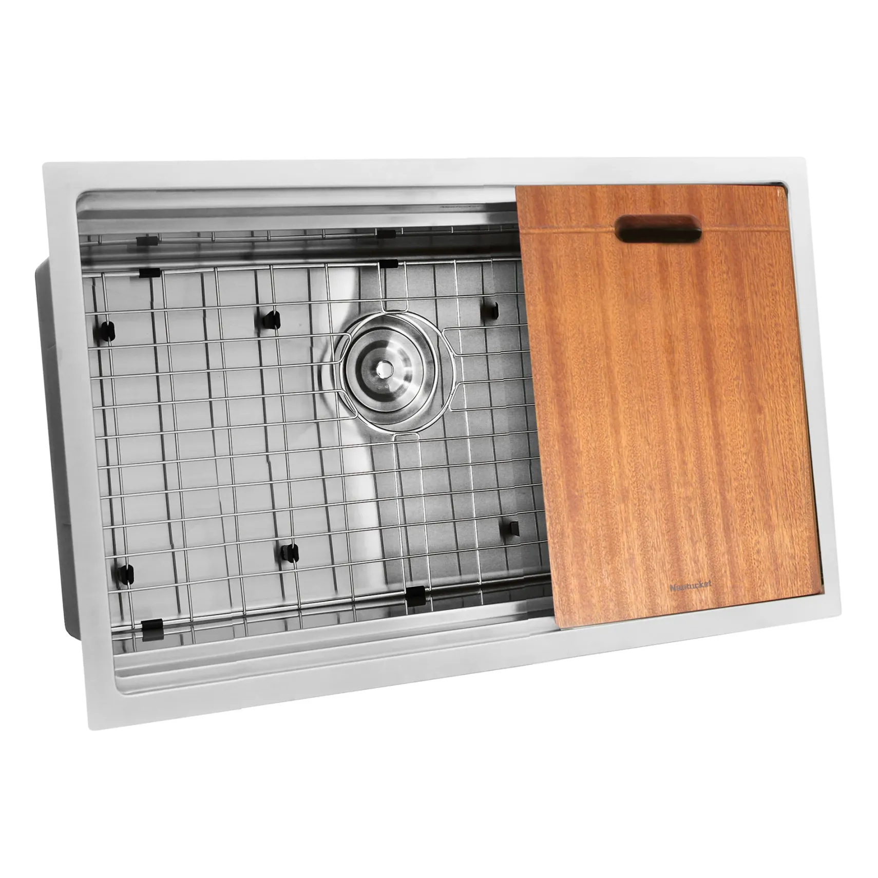 Nantucket Sinks Pro Series 28" Undermount 304 Stainless Steel Kitchen Sink with Accessories, 16 Gauge, SR-PS2-2818-16