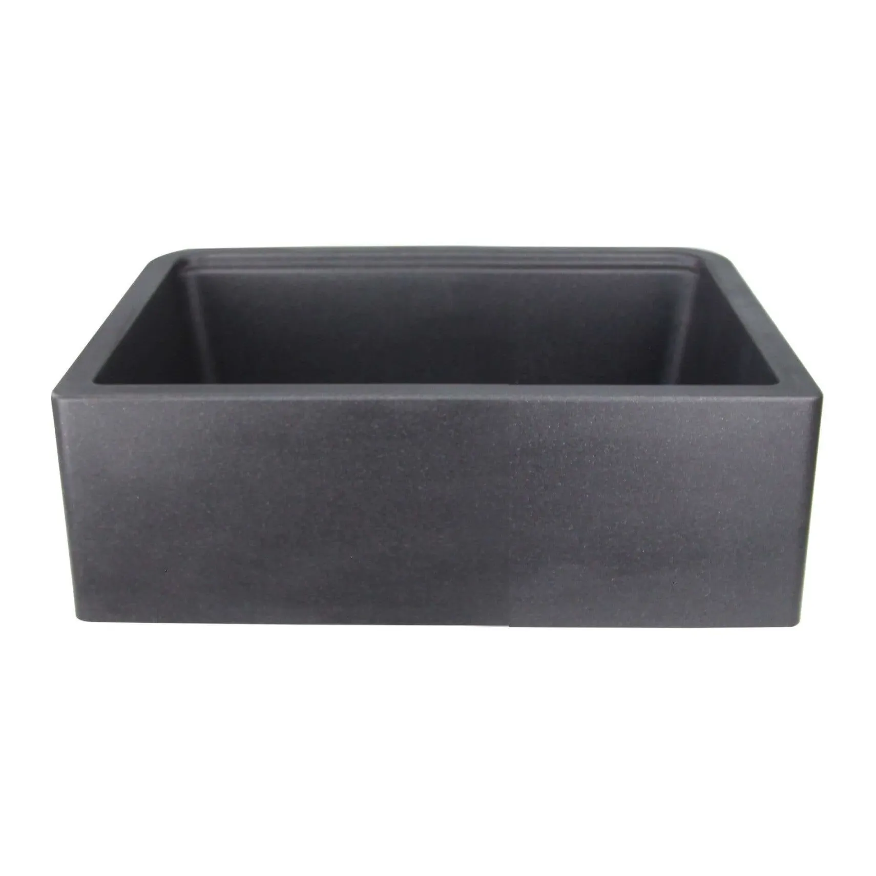Nantucket Sinks Rockport 30" Granite Composite Workstation Farmhouse Sink with Accessories, Black, PR3020-APS-BL