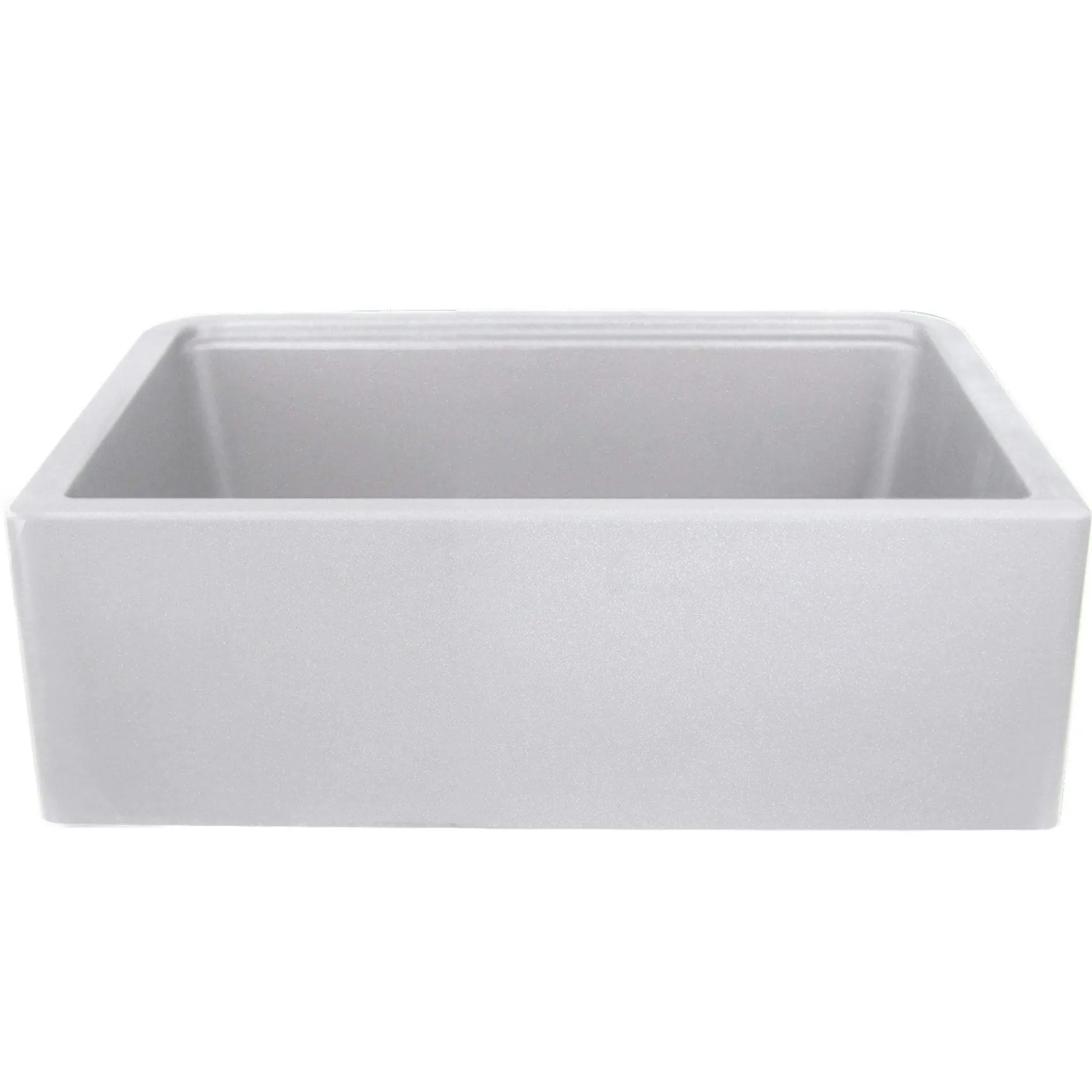 Nantucket Sinks Rockport 30" Granite Composite Workstation Farmhouse Sink with Accessories, Light Grey, PR3020-APS-G