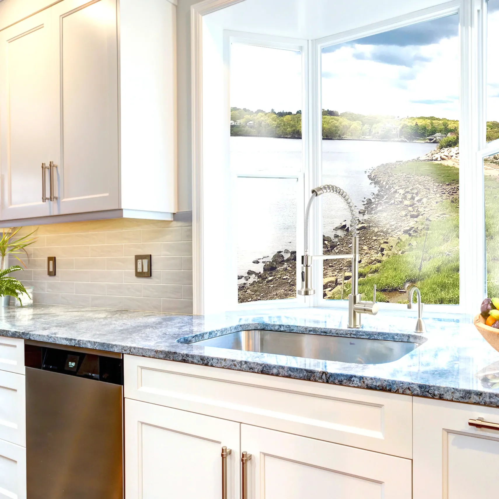 Nantucket Sinks Sconset 30" Stainless Steel Kitchen Sink, 16 Gauge, NS3018-9-16