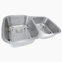 Nantucket Sinks Sconset 32" Stainless Steel Kitchen Sink, 16 Gauge, 60/40 Double Bowl, NS503-16-CB