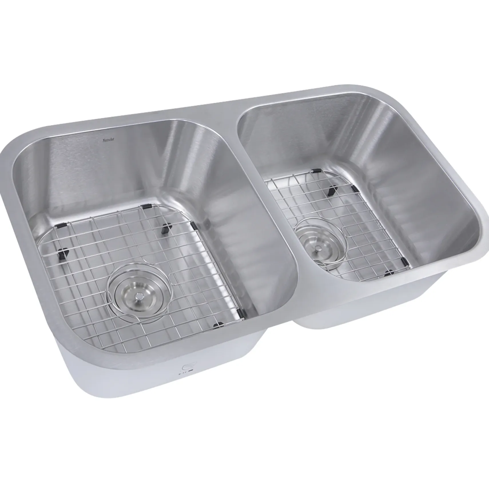 Nantucket Sinks Sconset 33" Stainless Steel Kitchen Sink, 16 Gauge, 50/50 Double Bowl, NS10i-16