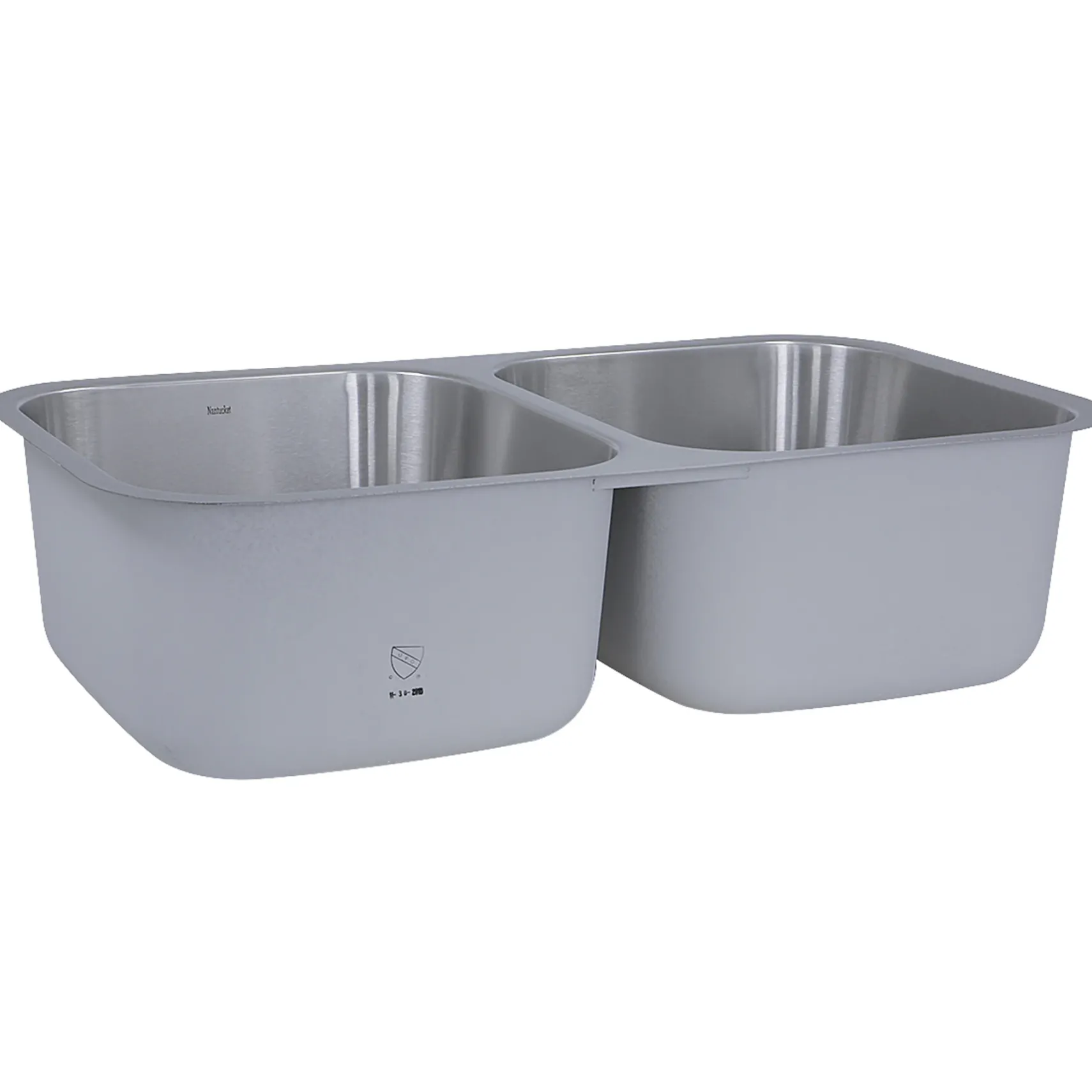Nantucket Sinks Sconset 33" Stainless Steel Kitchen Sink, 16 Gauge, 50/50 Double Bowl, NS10i-16