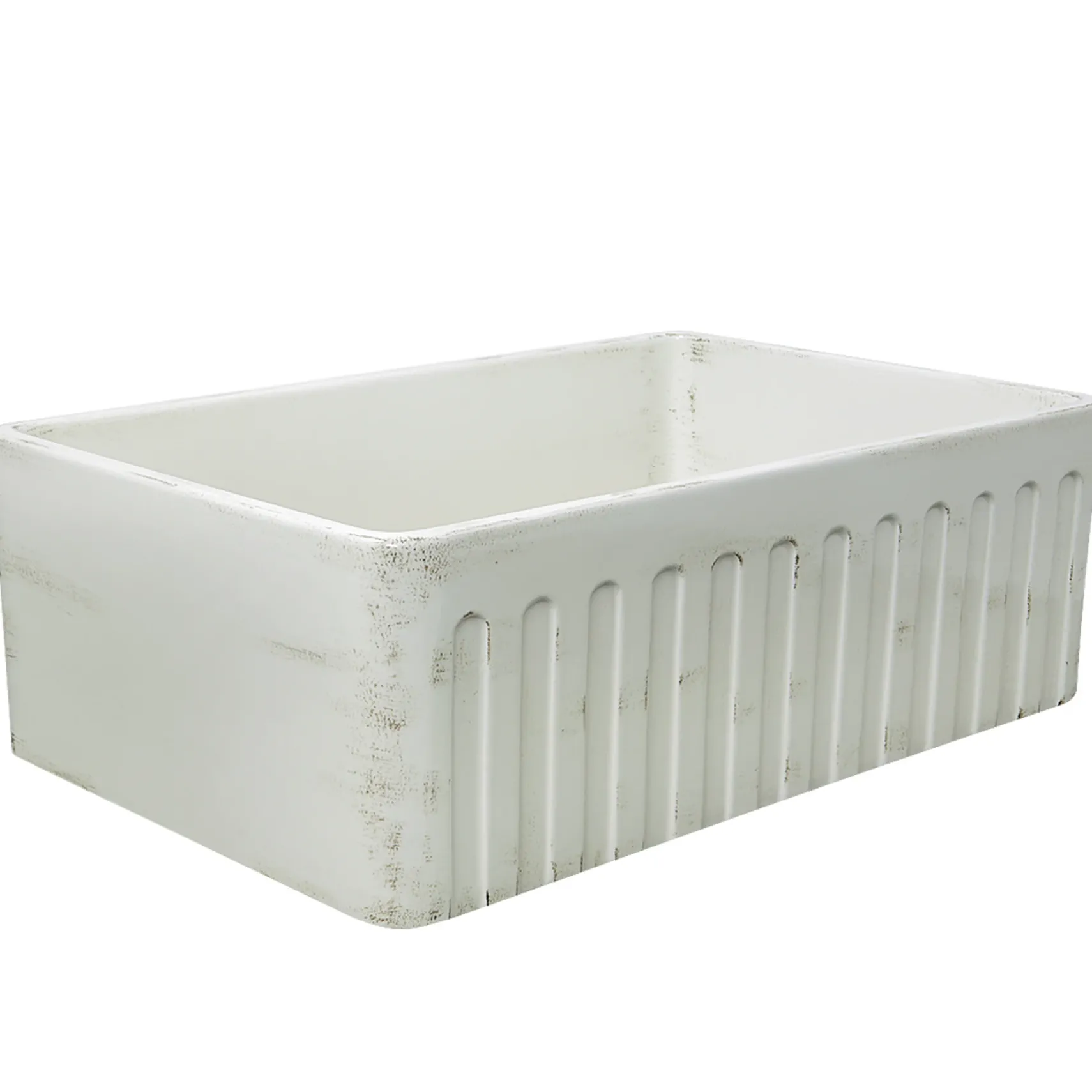 Nantucket Sinks Vineyard 30" Fireclay Farmhouse Sink, Pale Yellow, FCFS3020S-ShabbyStraw