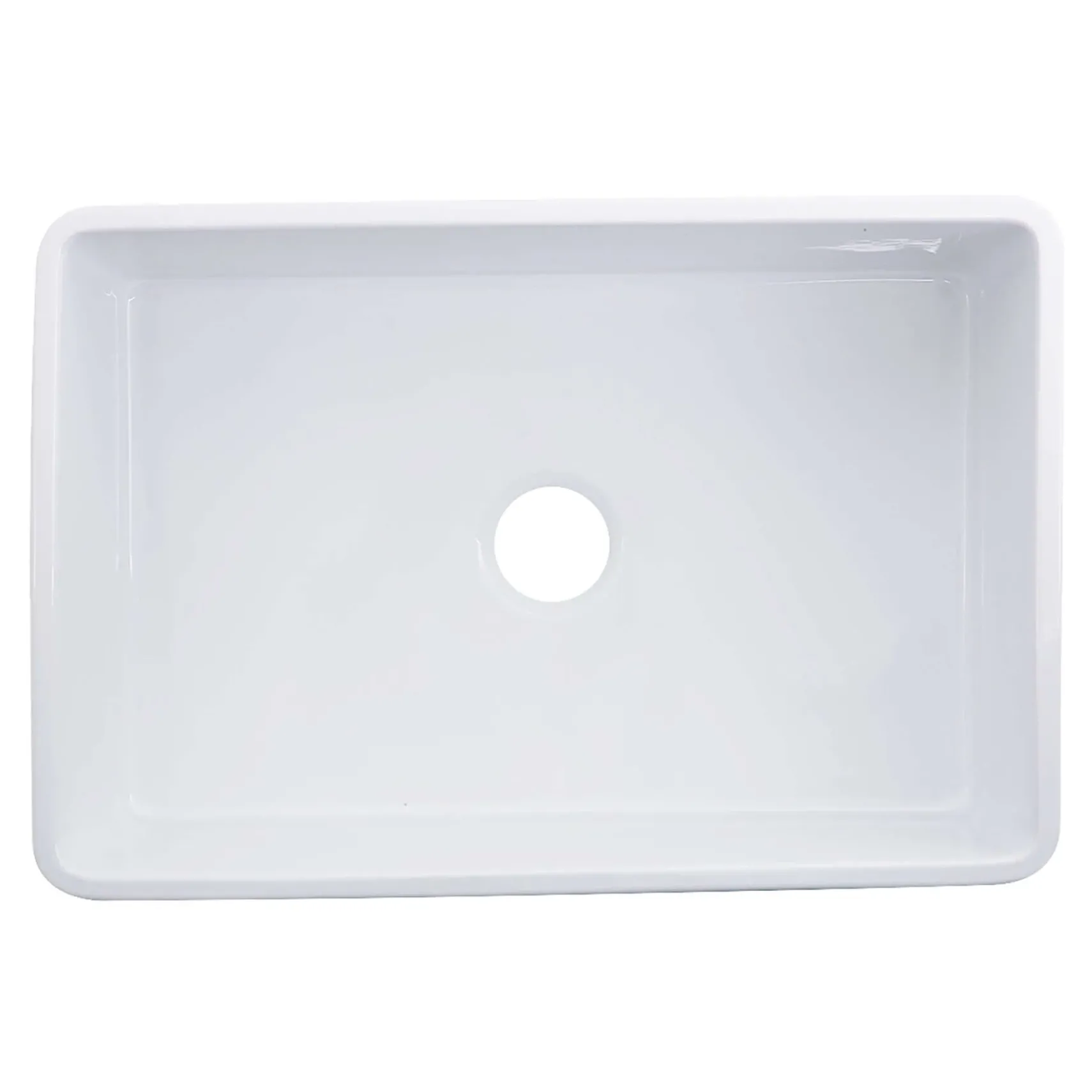 Nantucket Sinks Vineyard 30" Fireclay Farmhouse Sink, White, FCFS3020S-Filigree