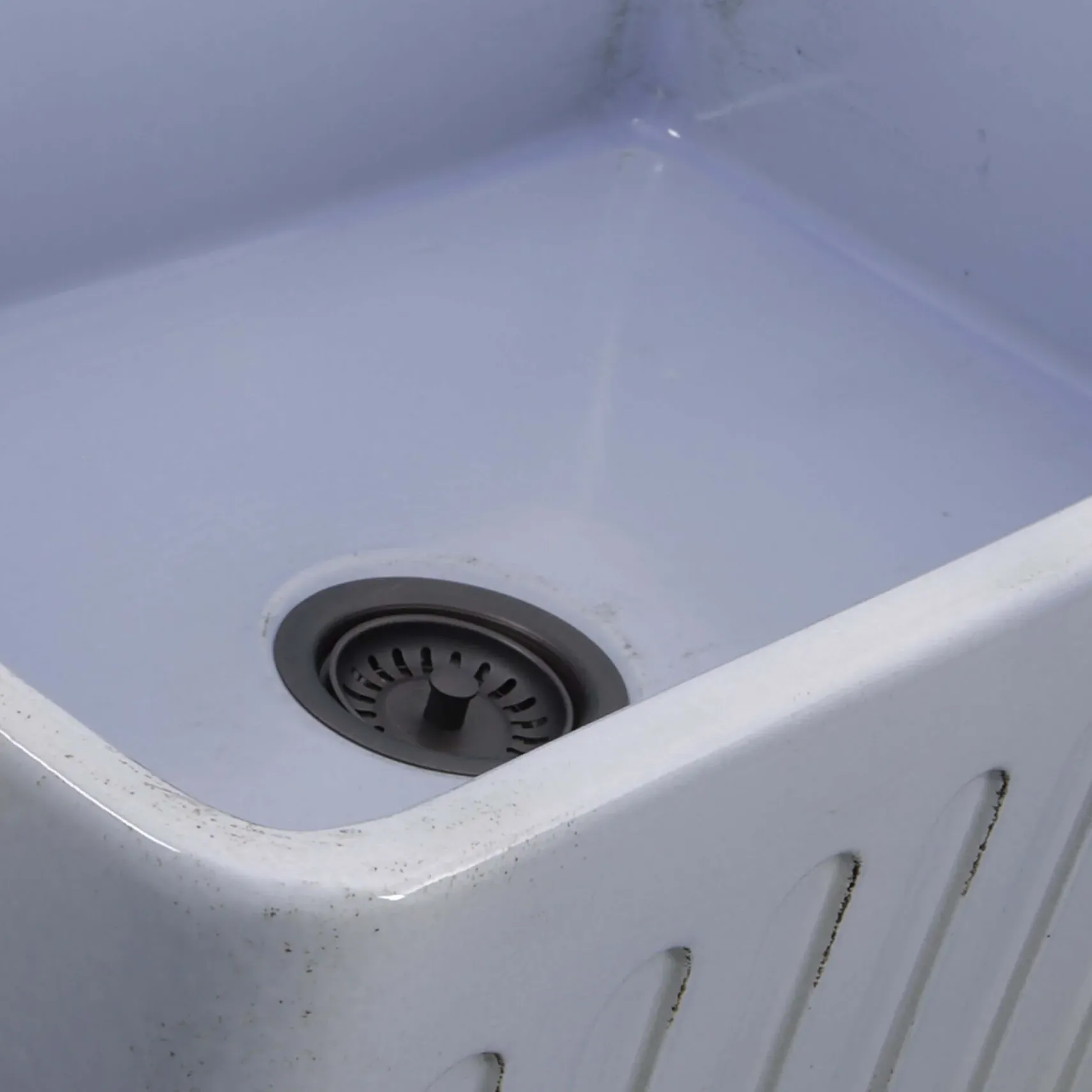 Nantucket Sinks Vineyard 30" Fireclay Farmhouse Sink, Light Blue, FCFS3020S-ShabbySugar