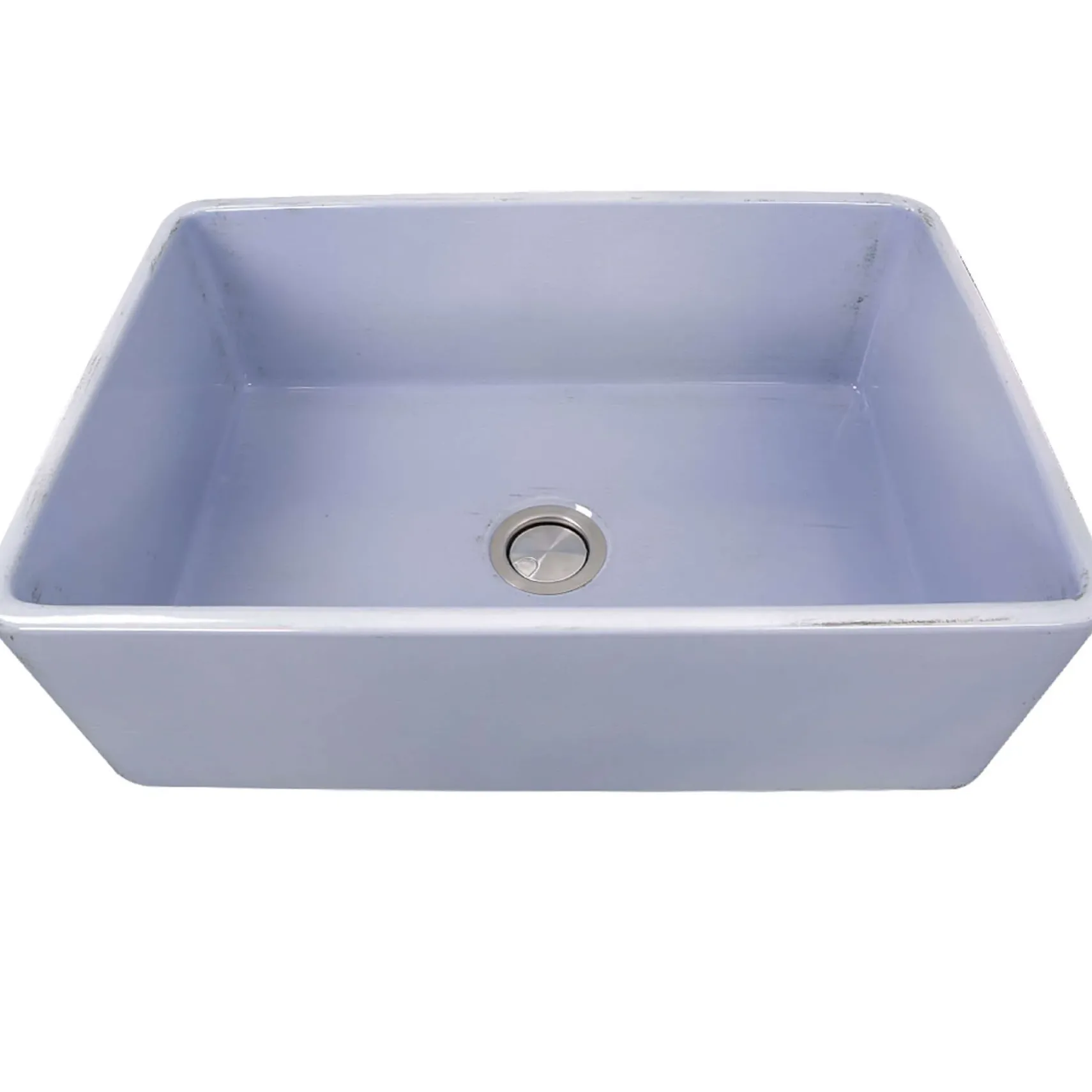 Nantucket Sinks Vineyard 30" Fireclay Farmhouse Sink, Light Blue, FCFS3020S-ShabbySugar