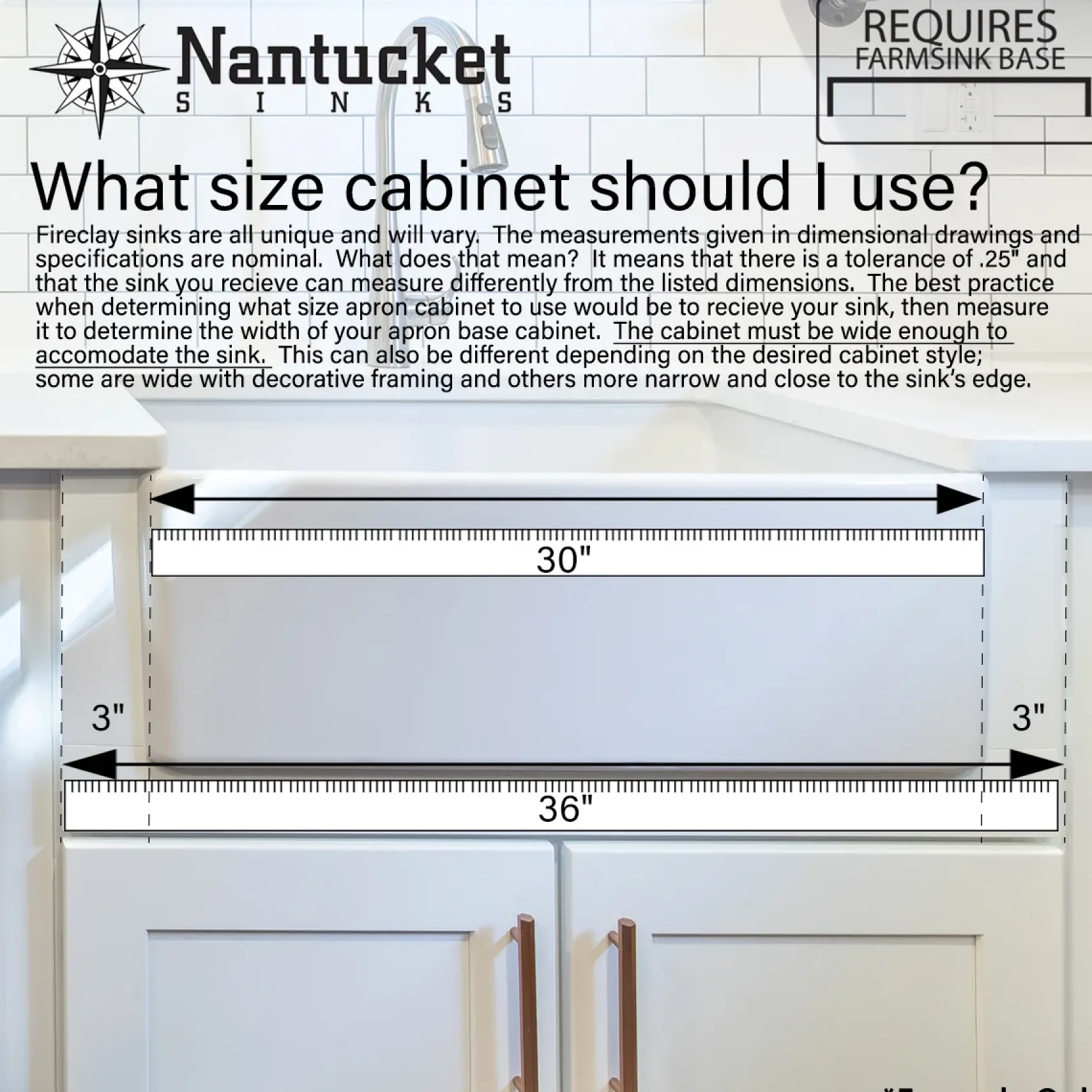 Nantucket Sinks Vineyard 30" Fireclay Farmhouse Sink, Various neutrals, FCFS3020S-PietraSarda