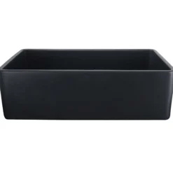 Nantucket Sinks Vineyard 33" Fireclay Farmhouse Sink with Accessories, Matte Black, FCFS3320S-MatteBlack