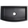 Nantucket Sinks Vineyard 33" Fireclay Farmhouse Sink with Accessories, Matte Black, FCFS3320CA-MB