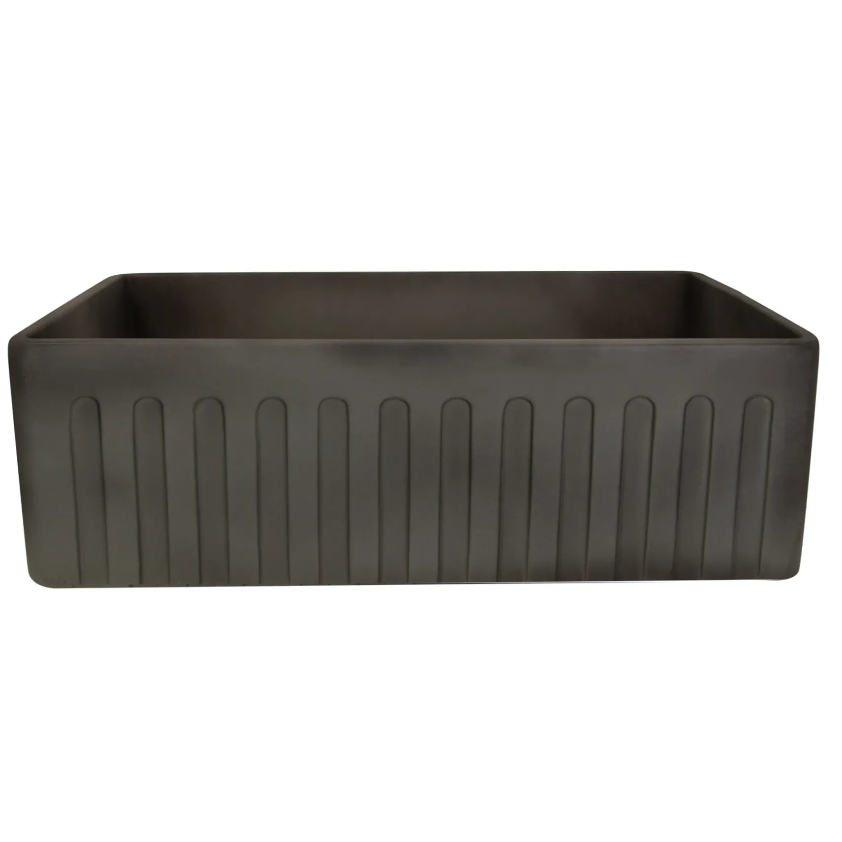 Nantucket Sinks Vineyard 30" Fireclay Farmhouse Sink, Concrete Grey, FCFS3020S-Concrete