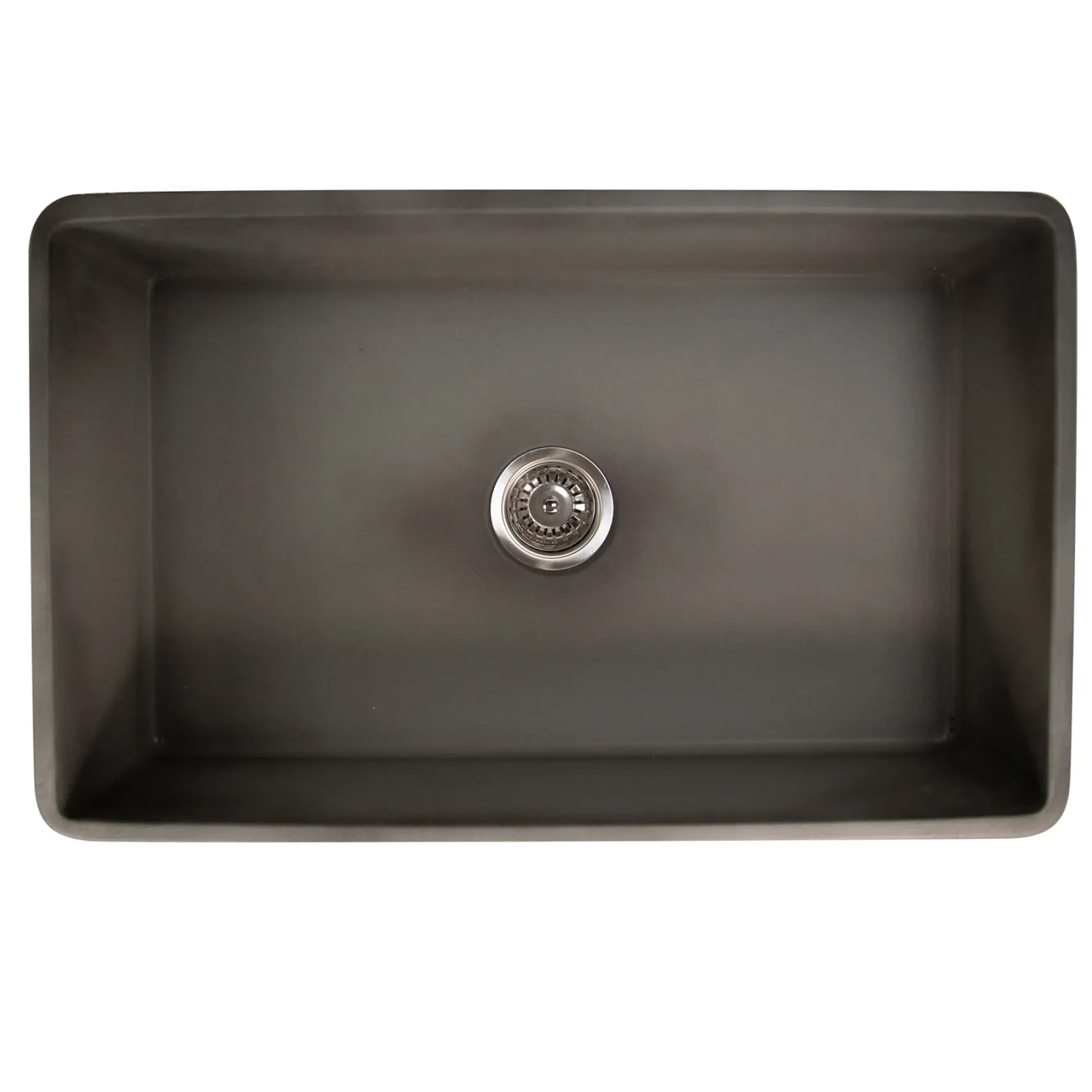 Nantucket Sinks Vineyard 30" Fireclay Farmhouse Sink, Concrete Grey, FCFS3020S-Concrete